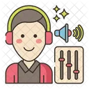 90 Podcasting Illustration 아이콘