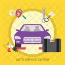 Auto Servicio Centro Icono