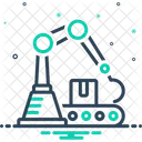 Automated Robotic Arm Manufacturing Loader Icon