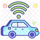 Autonomous Car Wifi Car Driverless Car Icon