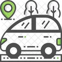 Autoortung Taxiortung Auto Tracker Symbol