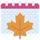 Autumn Calendar Dates Icon