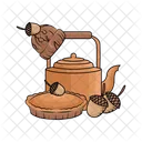 Teapot Autumn Food Icon