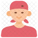 Avatar Profile Man User Boy Male Athlete Cap  Icon