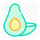 Avocado Vegetable Color Icon