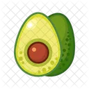 Avocado Cut Fruit Healthy Icon