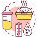 Baby bottles and lunchboxes  Icon