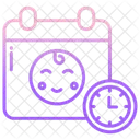 Geburtsdatum Und Zeit Des Babys Datum Und Uhrzeit Baby Geboren Symbol