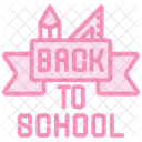 Back To School Duotone Line Icon Icon