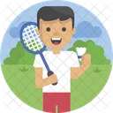 Badminton Player  Icon