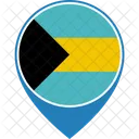 Bahamas Flag World Icon