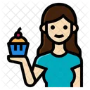 Baking Cupcake Woman Activity Lifestyle Dessert Baker アイコン