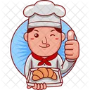 Baker Cartoon Chef Icon