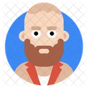 Beard Man Bald Person Avatar Icon