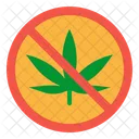 Cannabis Ban Botanical Icon