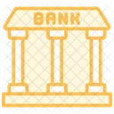 Bank Duotone Line Icon Icon