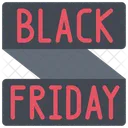 Banner De Viernes Negro Descuento Rebajas Icono