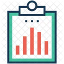 Bar Graph Clipboard Icon