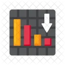 Bar Graph Decreasing  Icon