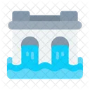 Barrage Dam Embankment Icon