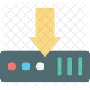 Base De Datos Flecha De Descarga Servidor De Internet Icono