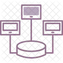 Base De Datos Base De Datos Centralizada Red De Base De Datos Icono