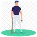 Baseball Player  Icon