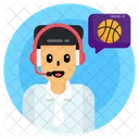 Announcer Basketball Commentator Commentator Icône