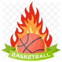 Basketball Flaming Basketball League Basketball Tournament Icon