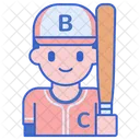 Bateador Jugador De Beisbol Jugador Icono