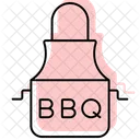 Bbq Apron Color Shadow Thinline Icon 아이콘