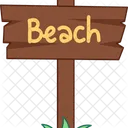 Beach Direction Board Summer Icon