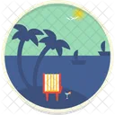 Beach Boat Coconut Icon