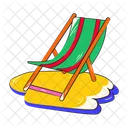 Beach Chair Deck Chair Chaise Longue Icon