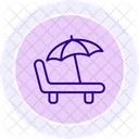 Beach Furniture Color Circle Icon Icon