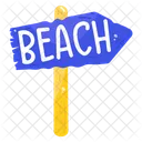 Beach Sign  Icon