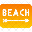 Beach Sign  Icon