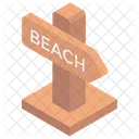 Beach Signpost  Icon