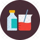 Beaker With Bottle Chemical Bottle Glass Beaker Icon