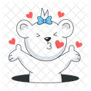 Bear Kissing  Icon