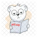 Reading Newspaper Bear Reading Reading News アイコン