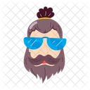 Bearded Man Cool Man Cool Guy Icon