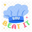 Beat It Chef Hat Chef Cap Icon