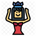 Beauty Pageant Woman Crown Icon