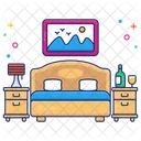 Bed Bedroom Furniture Icon