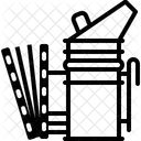 꿀벌 연기 흡연자 아이콘