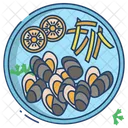 Belgische Muscheln und Pommes  Symbol