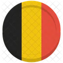 Belgica Bandera Circulo Icono