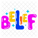 Belief Typography Belief Belief Word 아이콘