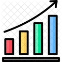 Benefit Evolution Bar Chart Icon